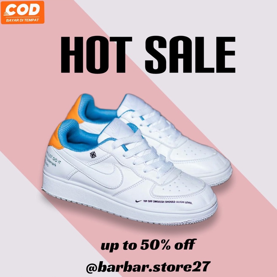 SEPATU SNEAKERS NIKE AIR FORCE 1 KIDS STARFISH WHITE BLUE ORANGE/SEPATU ANAK  PEREMPUAN ORIGINAL/SNE