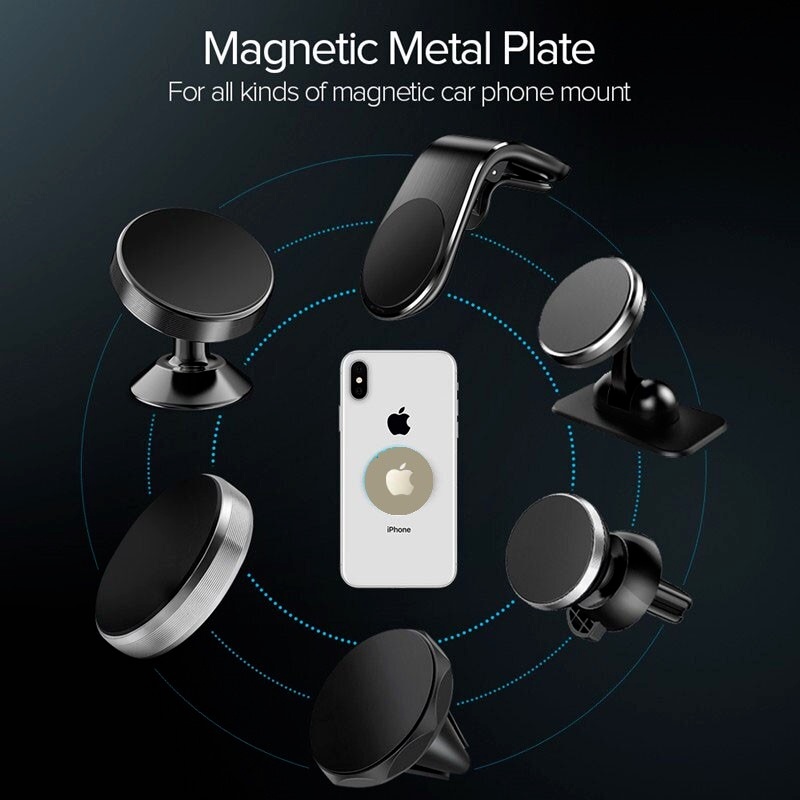 3pcs Piringan Besi Magnetik 30x0.3mm Dengan Perekat Untuk Holder Handphone