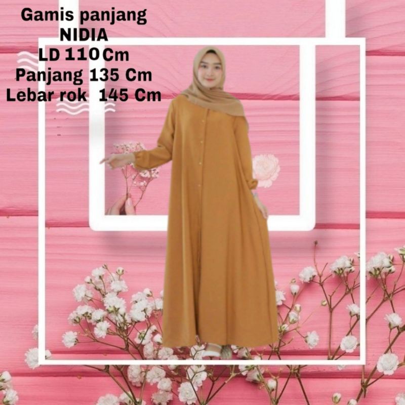 Baju Gamis wanita Dewasa Terbaru 2022 Full Kancing Kerah Kemeja Bahan Moscrepe Baju Muslimah Modern Dress Muslim Kekinian untuk Pengajian dan Kondangan