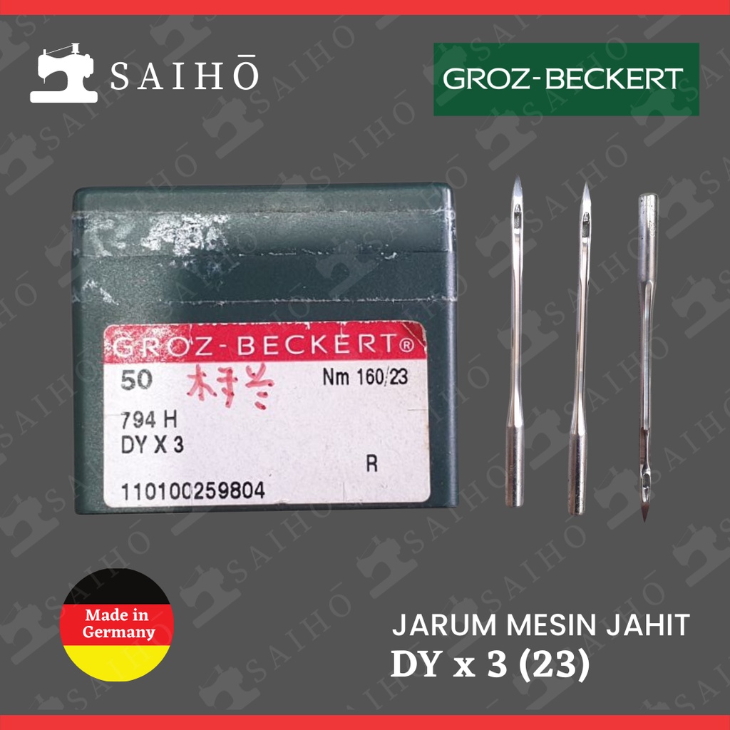Groz Beckert DY x 3 / DYx3 Jarum Mesin Jahit