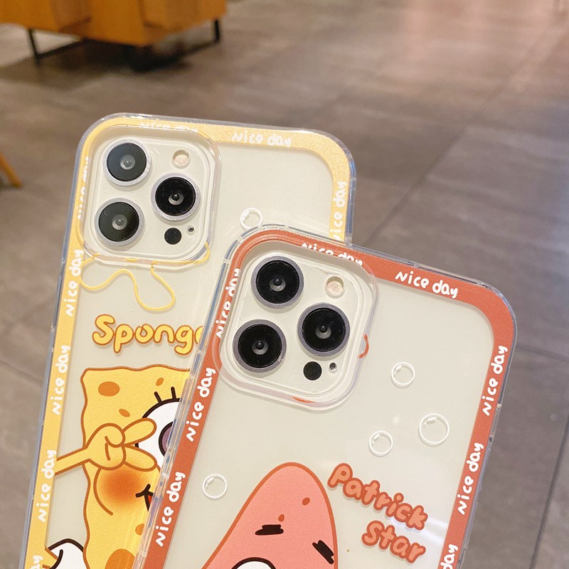 Couples Spongebob Silicone Case OPPO A3S A31 A5 A9 A7 AS5 A12 A11K A5 A76 A33 F9 A52 A92 F11 A16 A54 A74 A95 A96 A36 2F 4 5F 6Z 7 8 C12 C15 C25 C31 C35 9i Cover