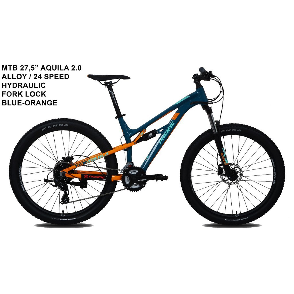  SEPEDA  MTB 27 5 INCH  PACIFIC AQUILA 2 0 SUSPENSI 24  SPEED 