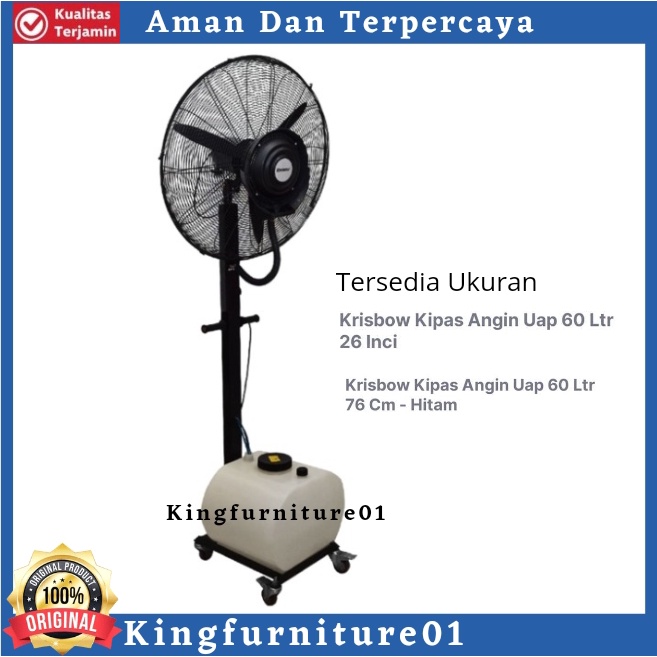 Krisbow Kipas angin UAP 60 Liter 26 inch/Kipas angin UAP 60 Liter 76 cm