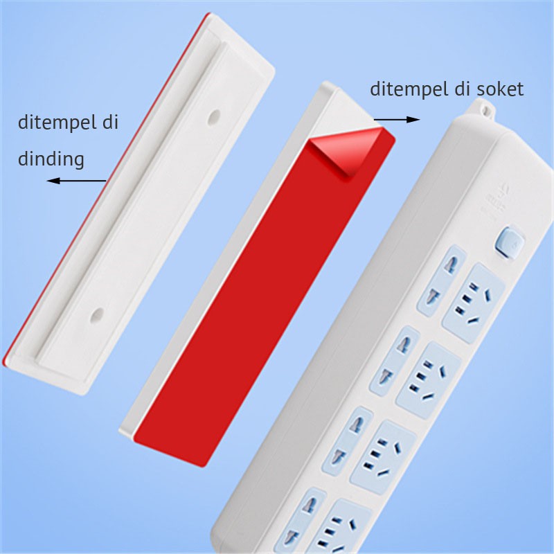 MM-123 Dudukan Soket Kabel / Penyambung Colokan Kabel ke Dinding/Tempat Soket Router Sangat Praktis