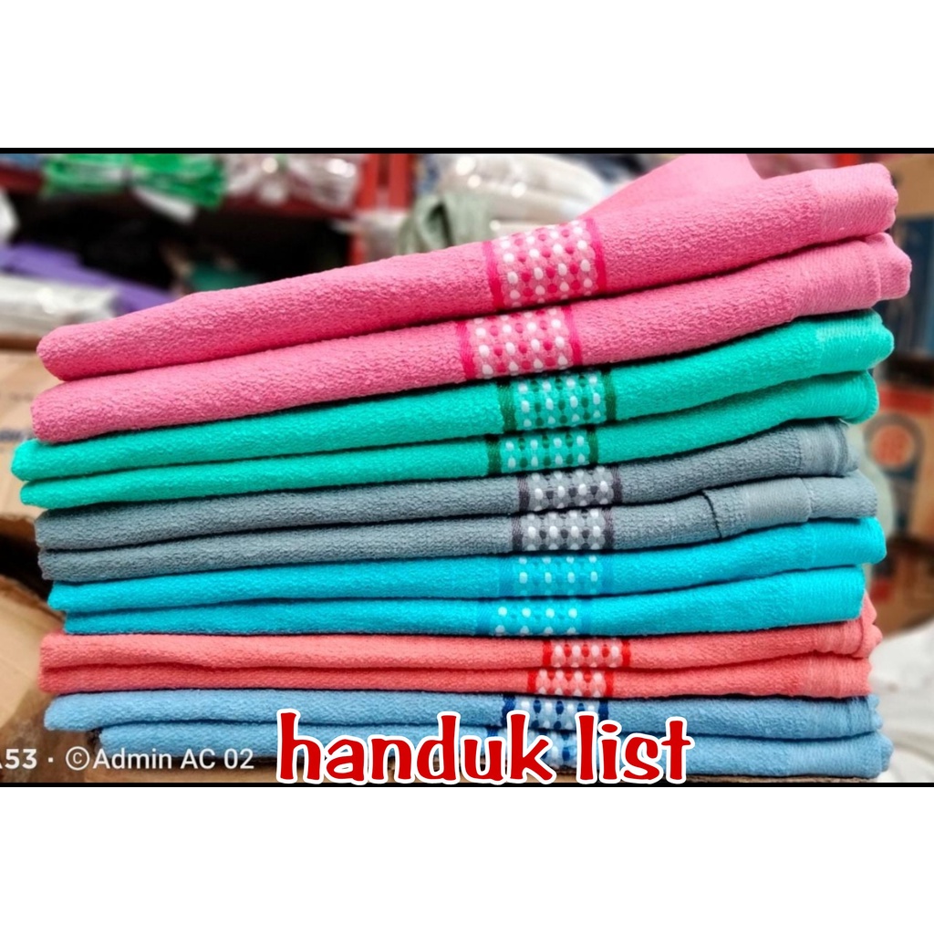 handuk mandi motif bordir uk 70 x140 cm