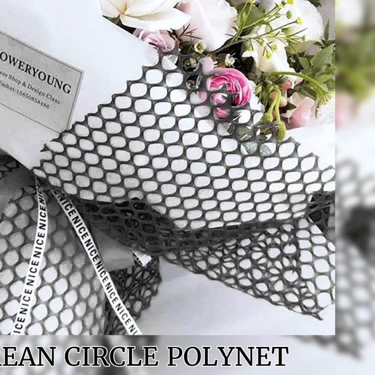 

✳ KERTAS JARING BUKET BUNGA / FLOWER WRAPPING PAPER CIRCLE POLYNET / KOREAN CIRCLE POLYNET 60CM*5YD ♟