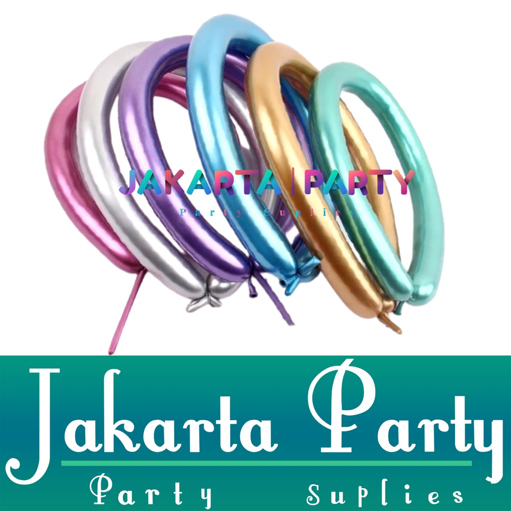 Balon Twist Chrome / Balon Pentil / Balon latex Cacing / balon magic