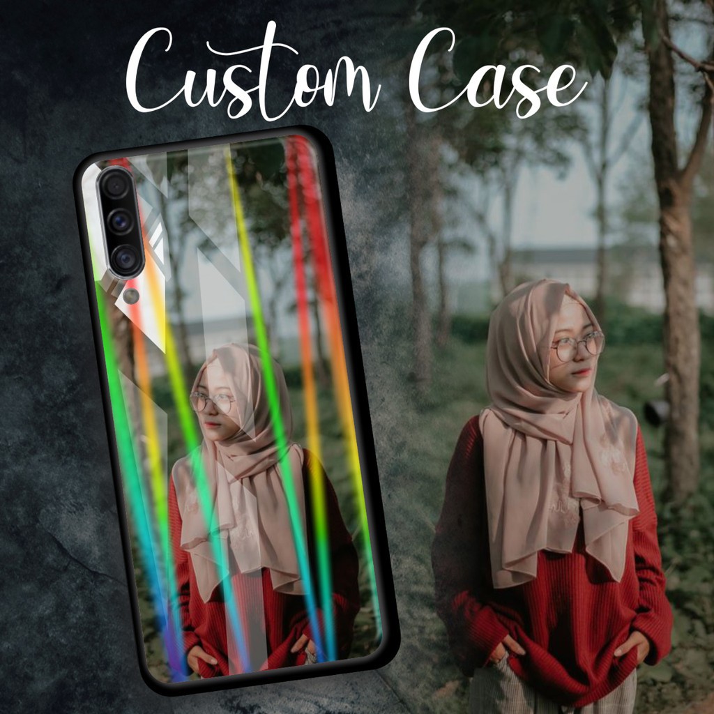 Custom Case Glass Aurora &amp; Mika Aurora untuk Samsung/Xiaomi/Oppo/Vivo