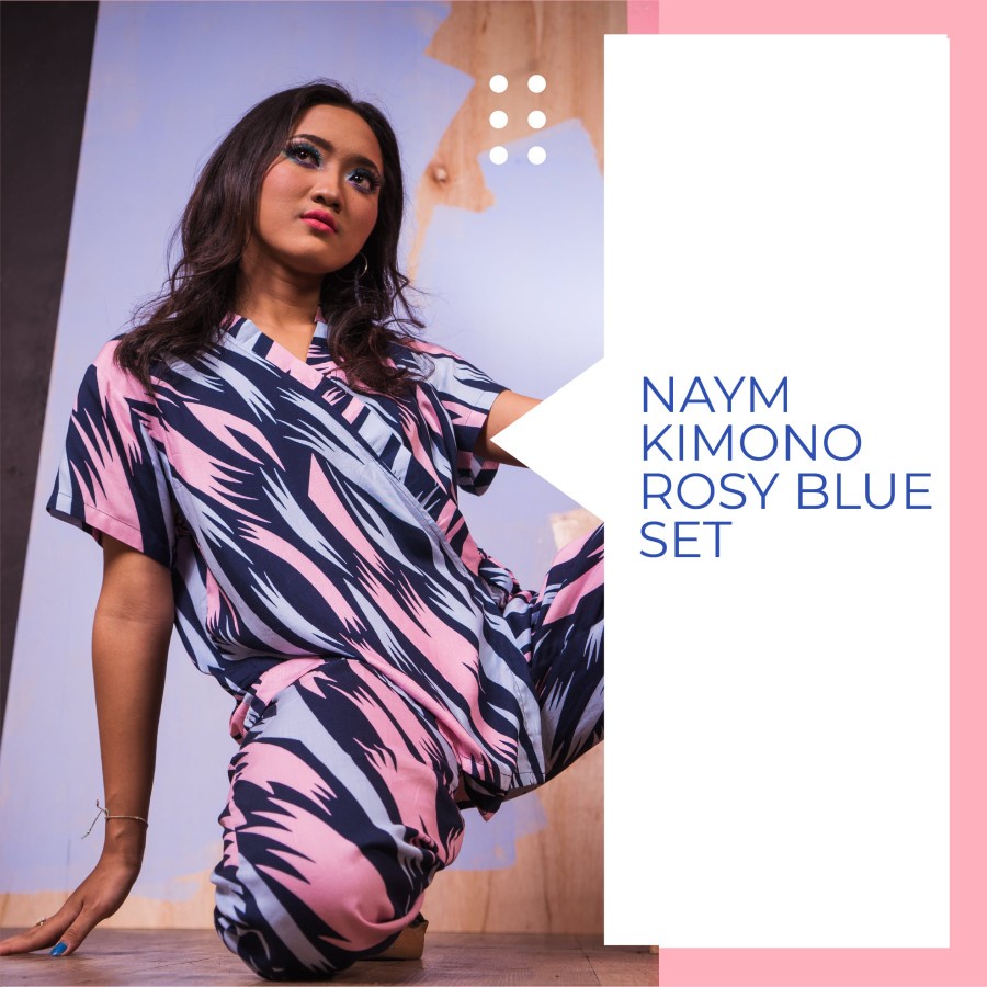 NAYM KIMONO ROSY BLUE SET