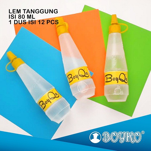 

LEM BOYKO / LEM KERTAS / NON TOXIC/ LEM TANGGUNG 80 ML / 1 DUS 12 PCS