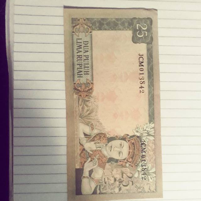 Uang kertas 25 rupiah th.1960