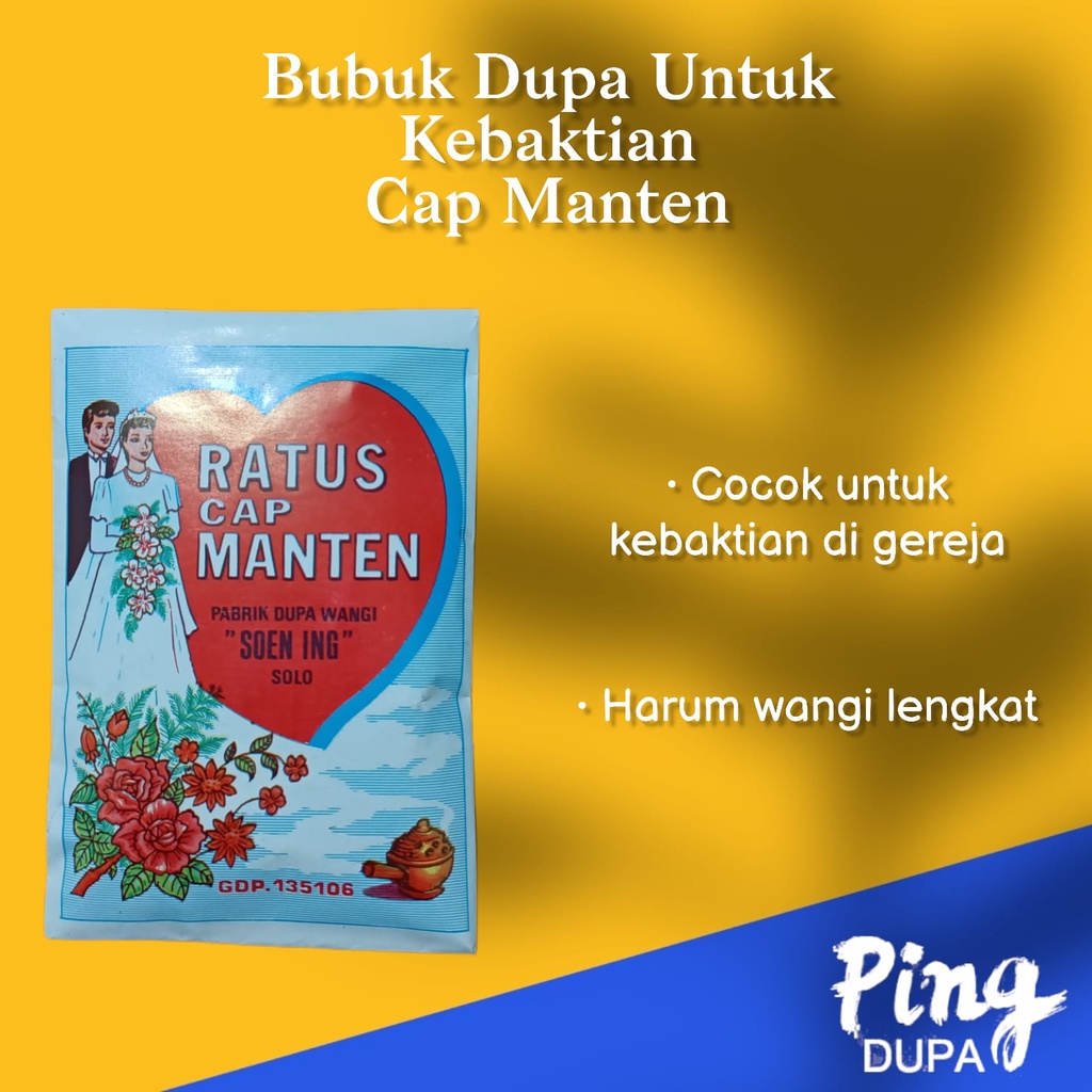 Bubuk Dupa Untuk Kebaktian di Gereja Cap Manten