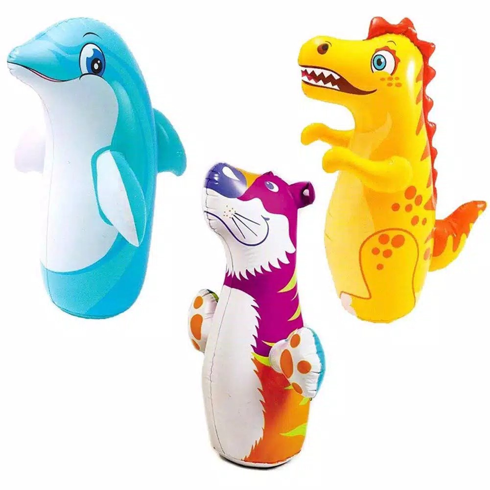 Mainan Anak Samsak Tinju Intex44669 3D Bop Bags Animal Dino -Tiger - Mainan Anak