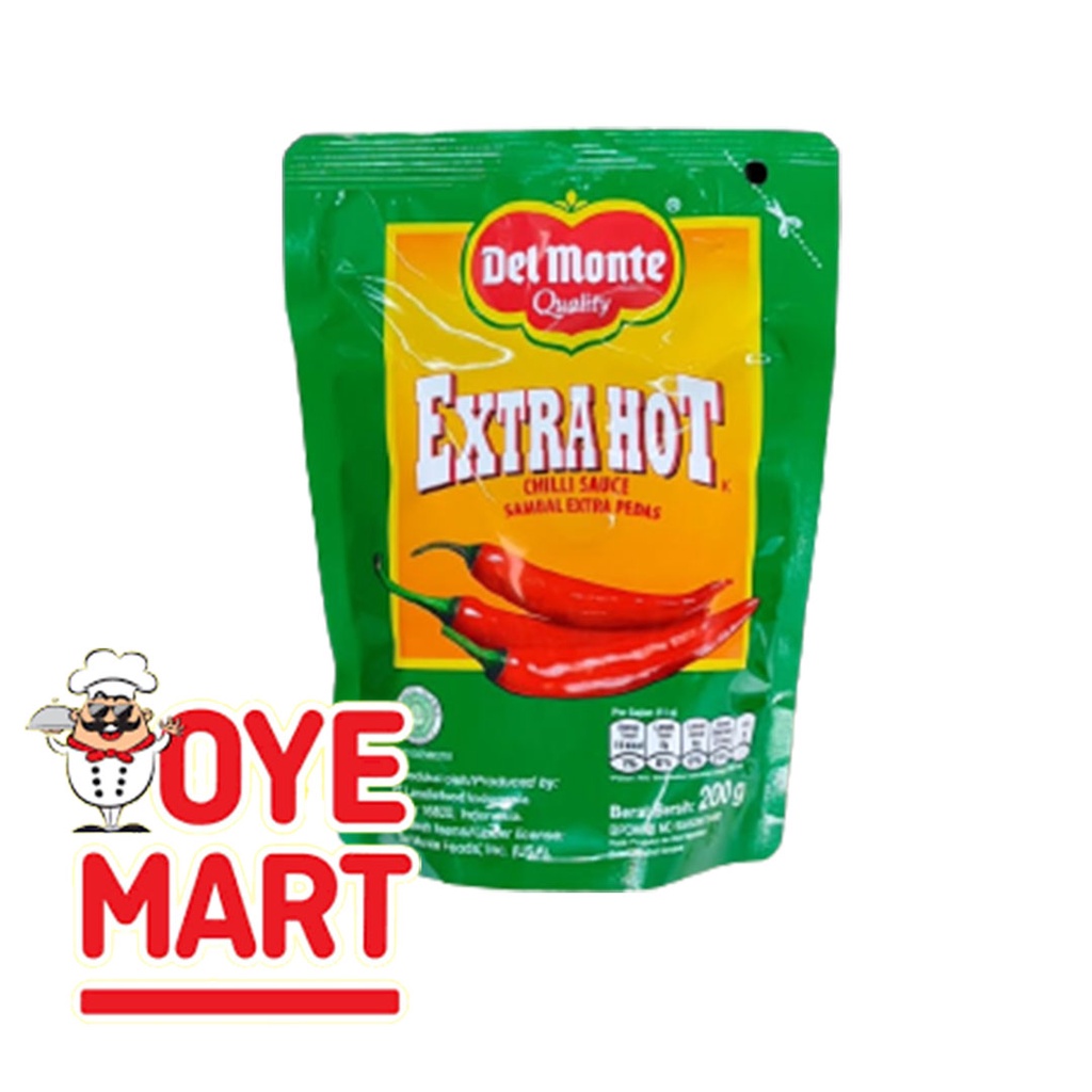 DELMONTE EXTRA HOT POUCH 200GR SAUS SAMBAL PEDAS DEL MONTE