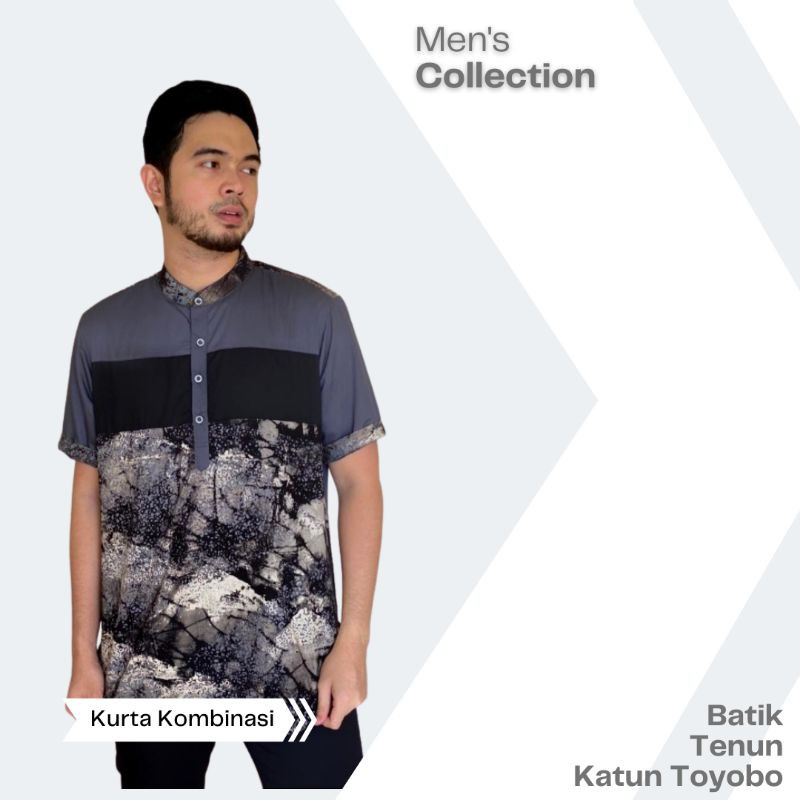 kurta kombinasi batik tenun