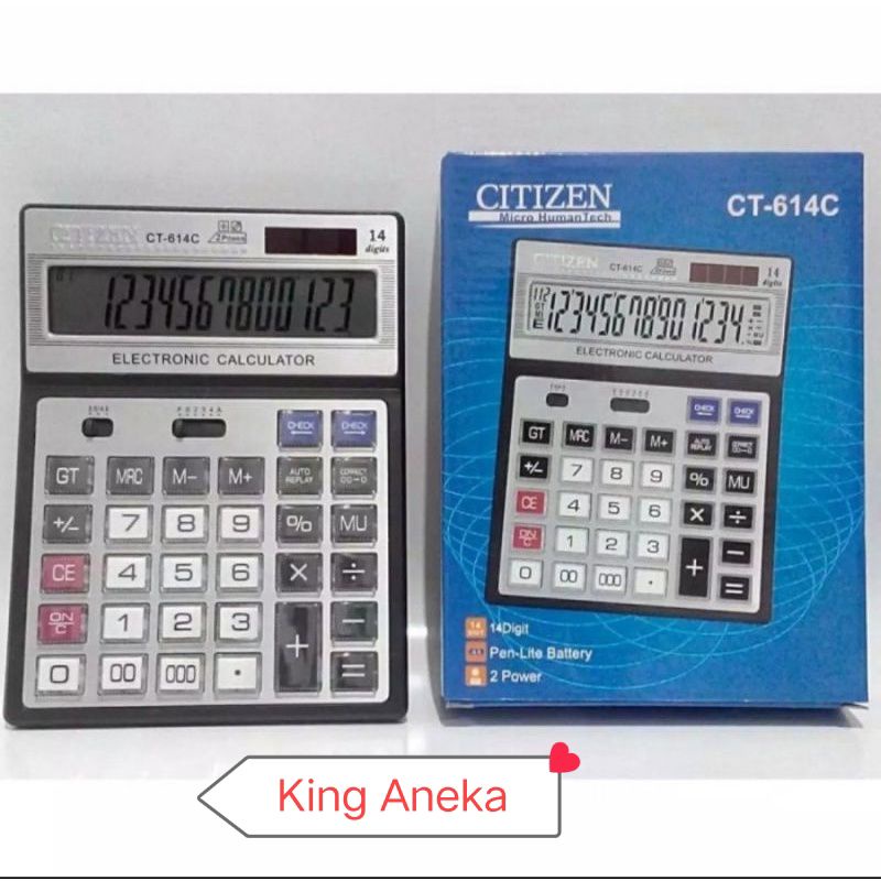 

Kaltulator Citizen 614C Mika 14 Digit Bisa Cek Ulang New Model Jumbo