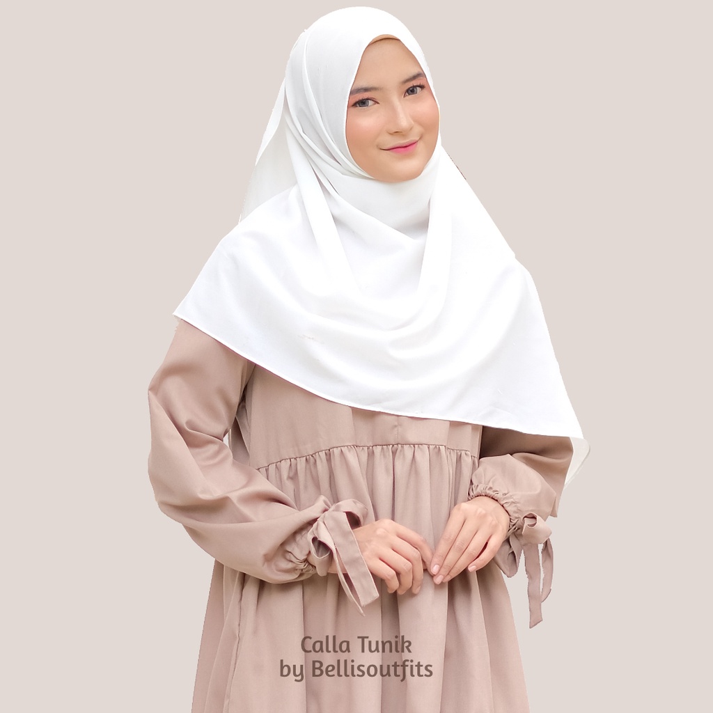 Tunik Calla Muslim Wanita By Bellis Outfits - Universal Khaki