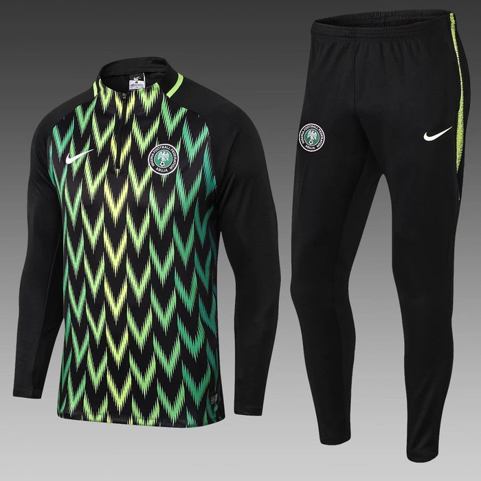 HARGA HEMAT Jaket Bola Sweater Midlayer Tracksuit Training NiGERiA HOME 19/20 GO