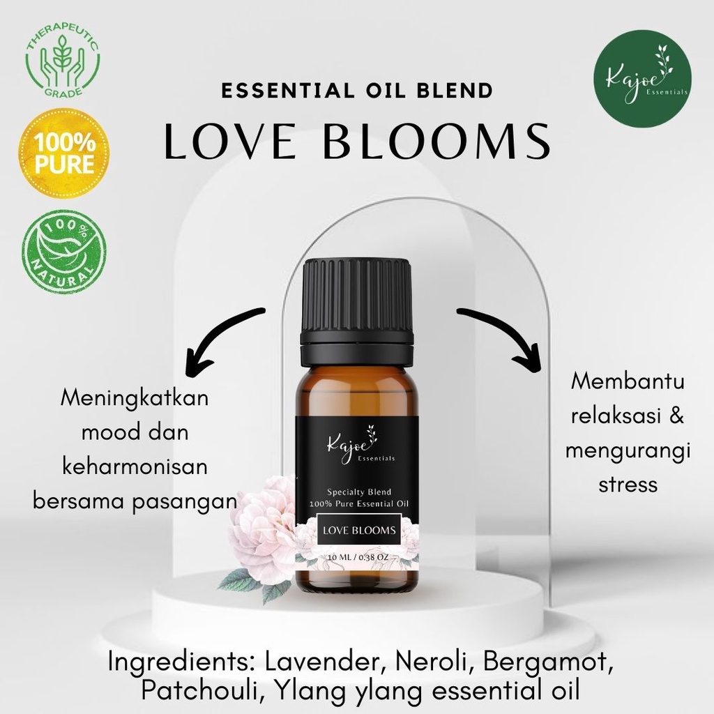 KAJOE LOVE BLOOMS Essential Oil Blend Diffuser Minyak Esensial Atsiri Aromaterapi Aromatheraphy