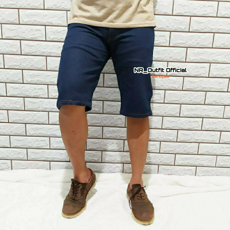 Celana Jeans Pendek Pria Skinny Slim Fit Stretch Melar Outdor Casual NR_Outfit Official COD