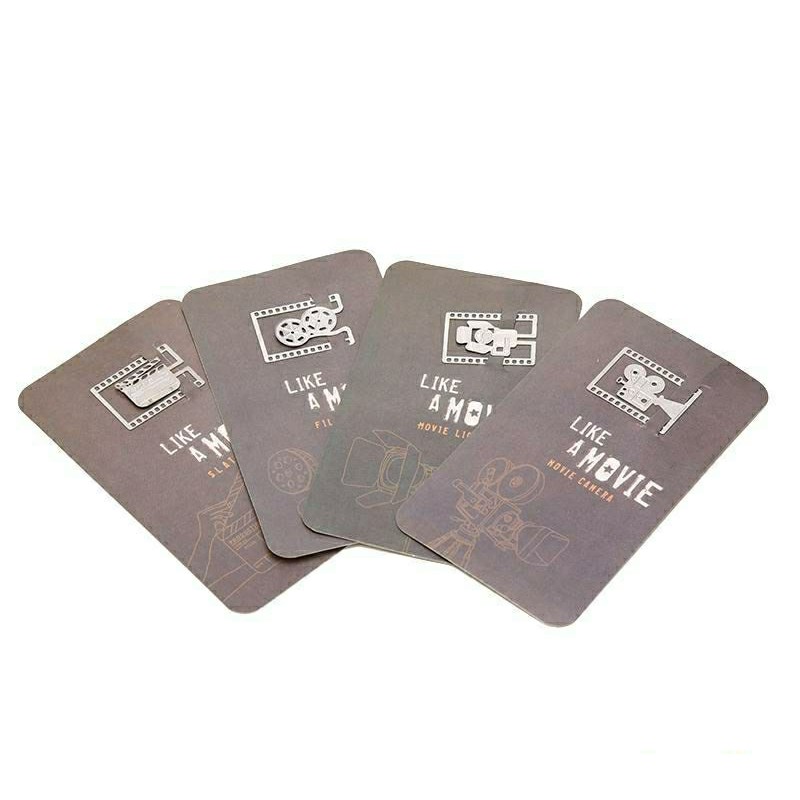 

Penanda Pembatas Buku Bookclip Metal Mini Set (4pcs) Seri Roll Film Movie Camera LucuUnik Stationery