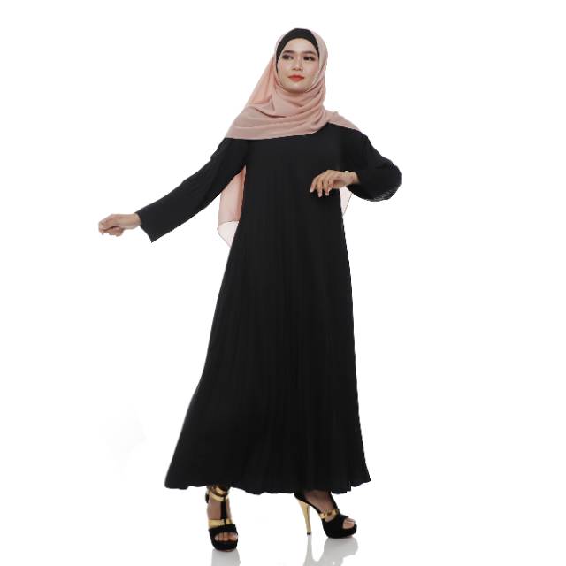 FWR - Gamis plisket / Dress plisket tangan panjang