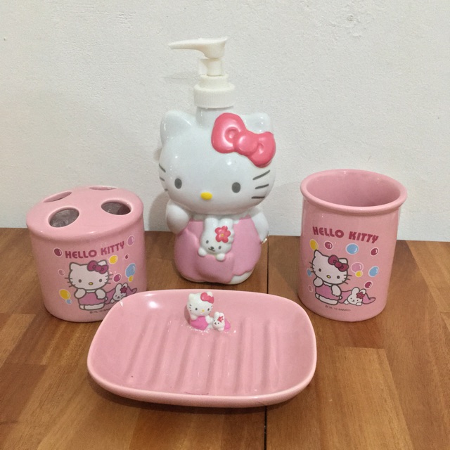 Hello Kitty Bath Set Ceramic / hello kitty bath set keramik