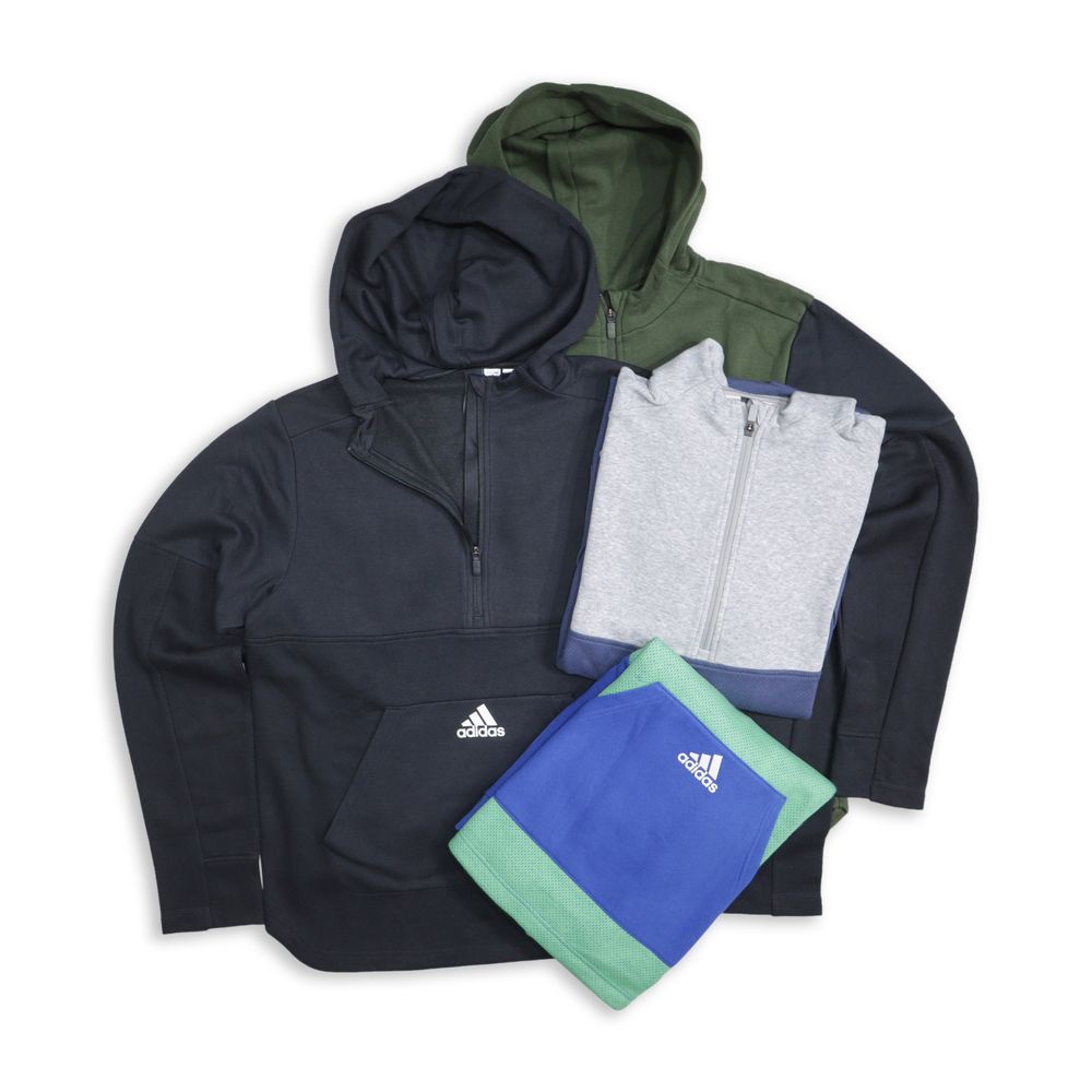 paduka original Jaket ADDS Men’s 3-Stripes Half-Zip Hoodie Original