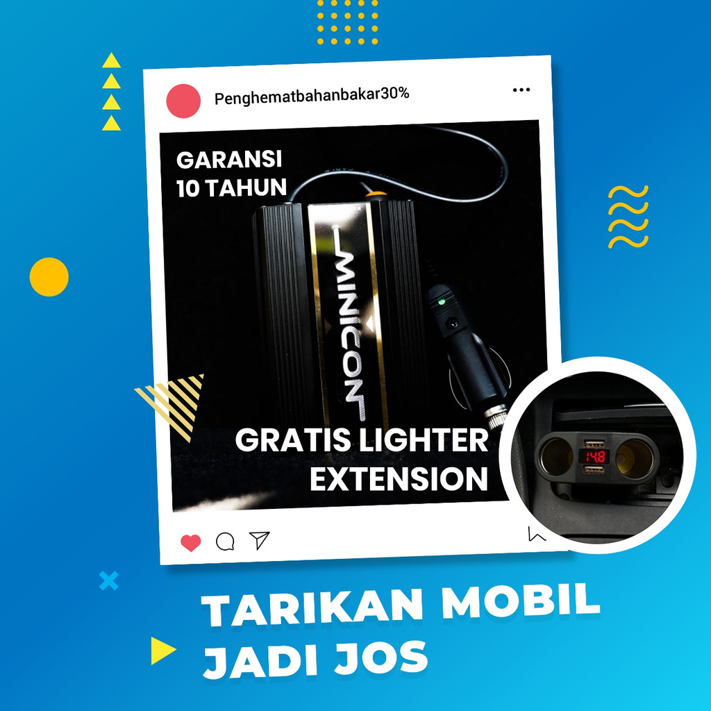 MINICON VOLT STABILIZER AKI ACCU PENGHEMAT BAHAN BAKAR MOBIL DAIHATSU ASLI ORIGINAL GARANSI 10 TAHUN