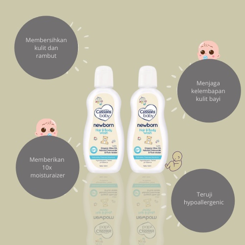 Cussons Baby Hair&amp;Body Wash New Born 100ml