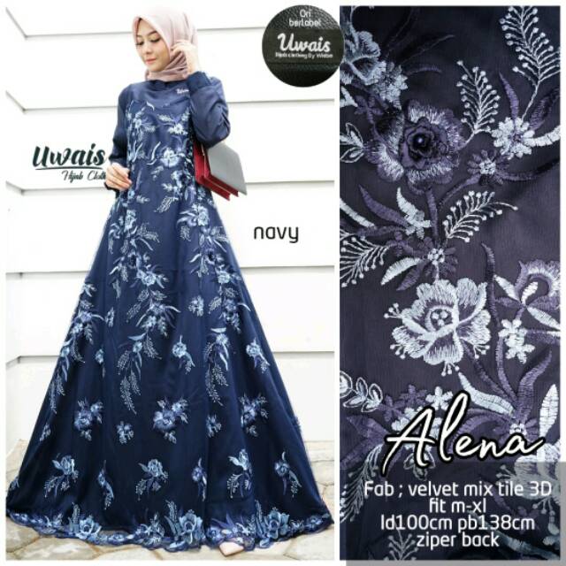 Alena dress by ori uwais mat velvet mix tile 3d