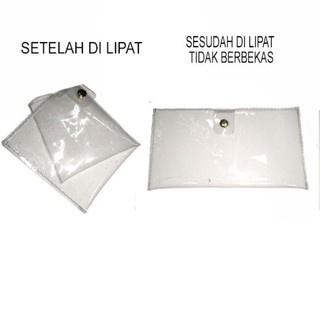 DOMPET PVC LIPAT  / TEMPAT SIMPAN MASKER / SOMPET PLASTIK / WADAH MASKER / DOMPET TRANSPARAN