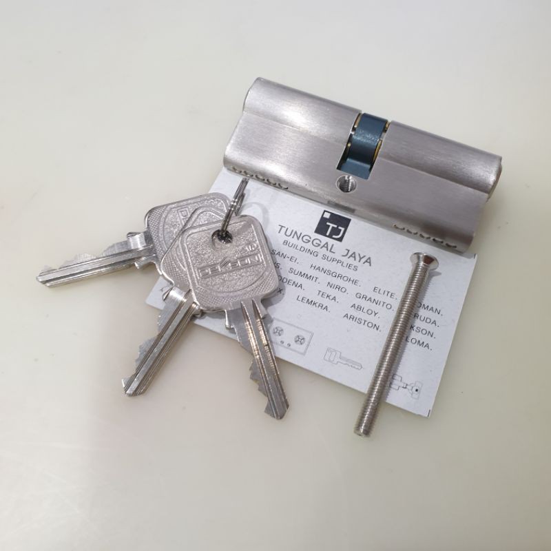 Kunci Pintu Cylinder Dekkson CYL DC DL80mm SN / Kunci Pintu / Double Cylinder / Kunci