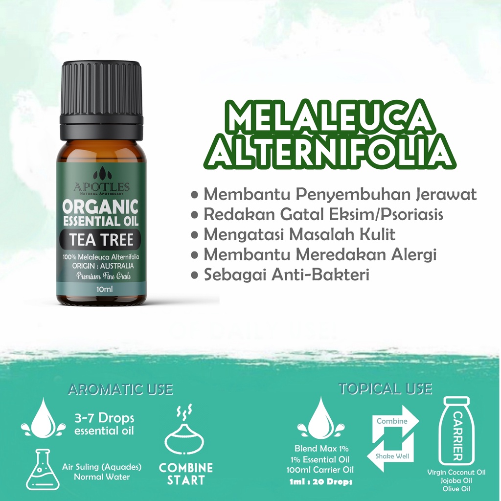 Tea Tree Essential Oil - Minyak Aromaterapi Tea Tree Pure Essential Oil 10ml