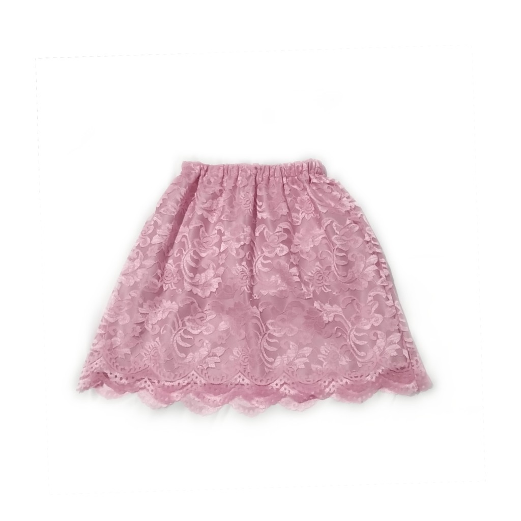 Rok Mini Brukat Skirt Brokat Warna Pink