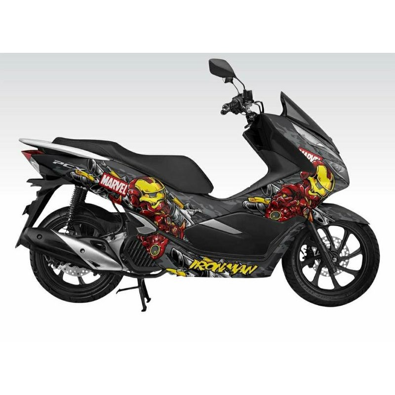 Sticker Decal Honda PCX Full body Variasi motif iron man grafis