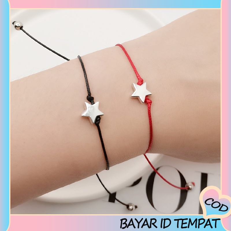 【A.one❤️COD】2 Pcs Gelang Korea Couple Fashion Uniseks Tali COD Persahabatan Anyaman Krisan Bunga Matahari  Bracelet