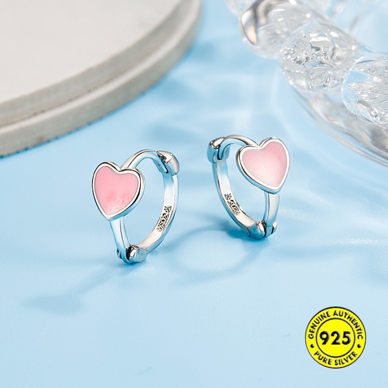 Anting Gantung Sterling Silver 925 Model Hati Untuk Wanita