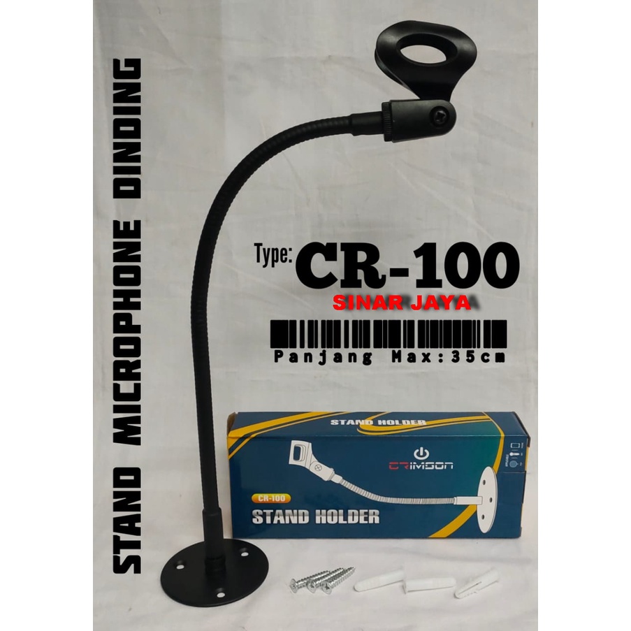 Jual Terbaru STAND MIC IMAM CRIMSON CR 100 STAND SPIRAL TEMBOK HOLDER MICROPHONE DINDING CRIMSOM