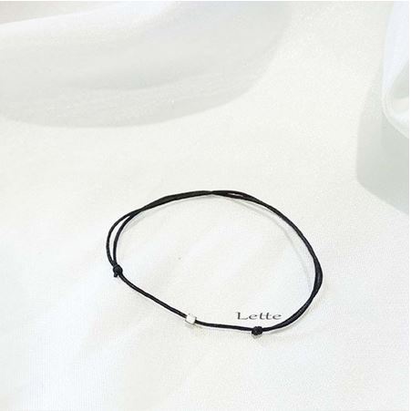 Gelang Tiny Super Simple Cute Tipis Square Beads Simple Knot