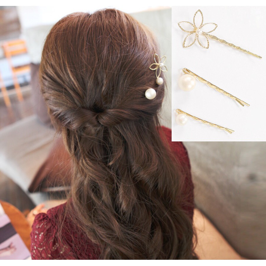 Hairpin Jepitan Rambut 3pc F07 Set Unik Klip Aksesoris Wanita Cewe Korea Fashion Hair Pin Clip