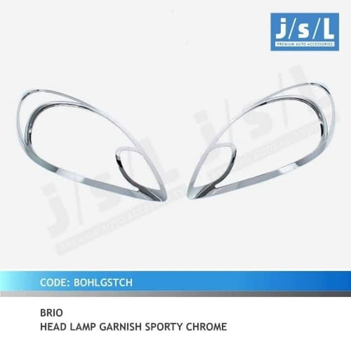 Garnish Lampu Depan Brio chrome