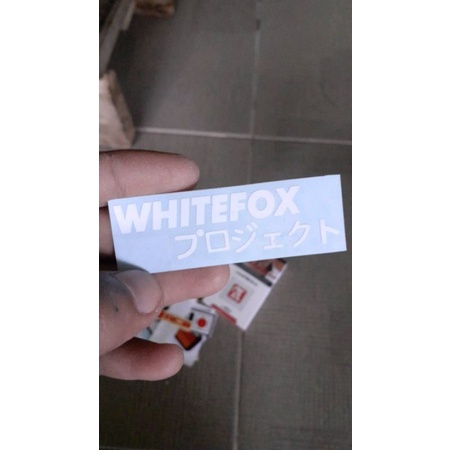 

Sticker whitefoxproject text jepang stiker cutting stiker viral murah