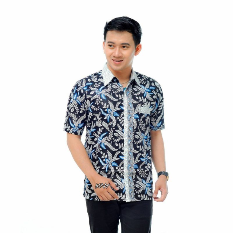 BAJU BATIK PRIA ABADI BATIK KEMEJA BATIK PRIA LENGAN PENDEK-Blarak