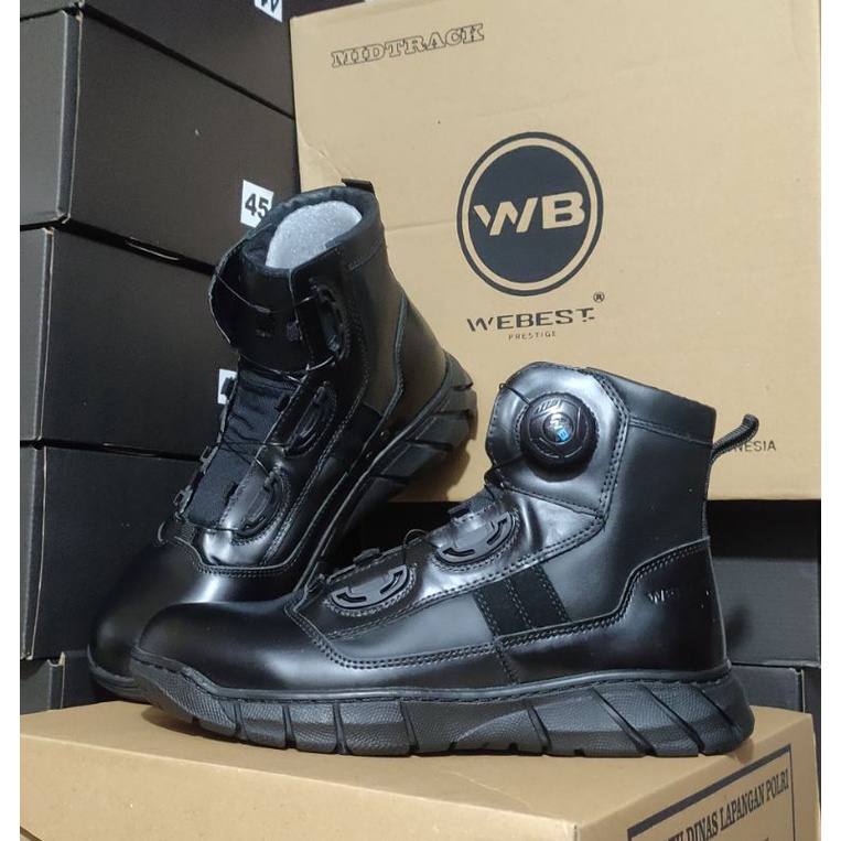 Sepatu pdh midtrack webest WB tali putar