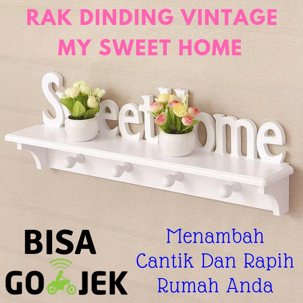 Promo Rak Dinding Vintage Interior Rumah Praktis Gantungan Rak