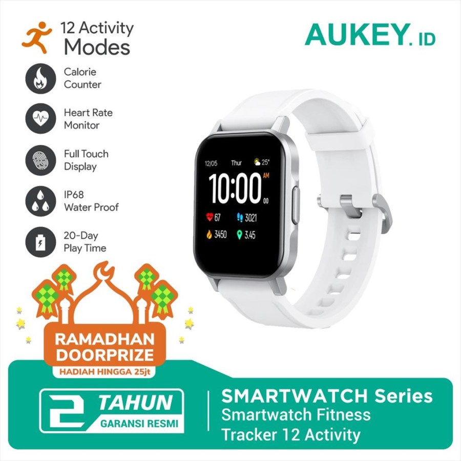 Smartwatch Aukey LS02 Fitnes Tracker 12 Activity White - 500980