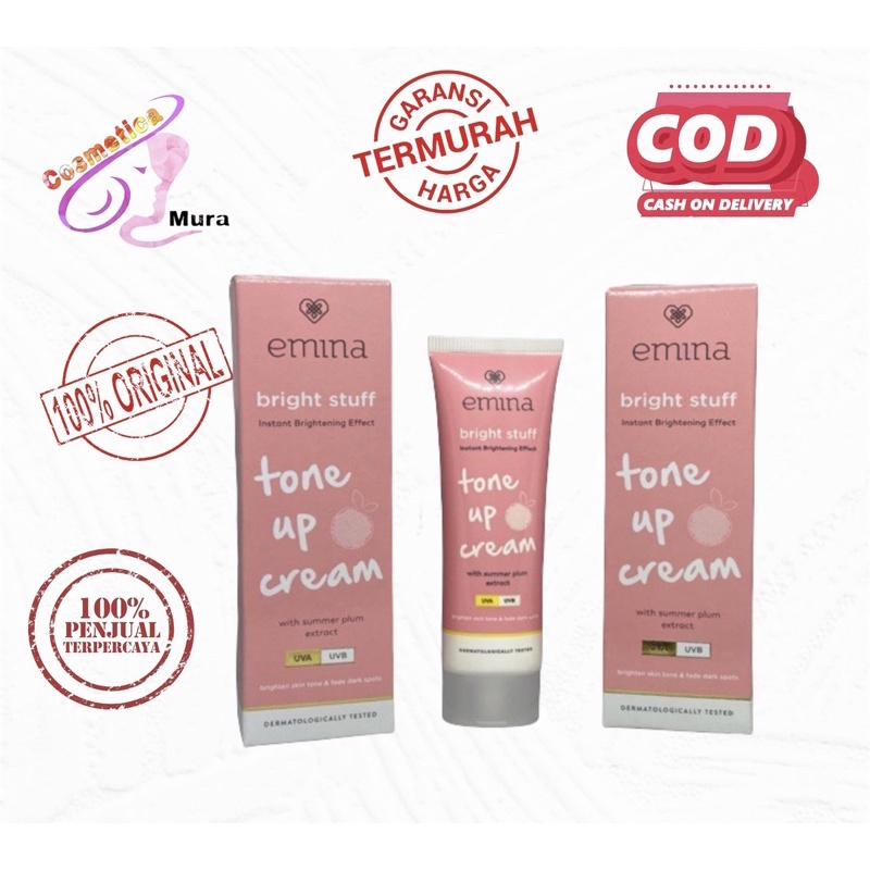 (un,cx) EMINA BRIGHT STUFF TONE UP CREAM 20 ML - BRIGHT FLASH OXYBIONE NIACINAMIDE