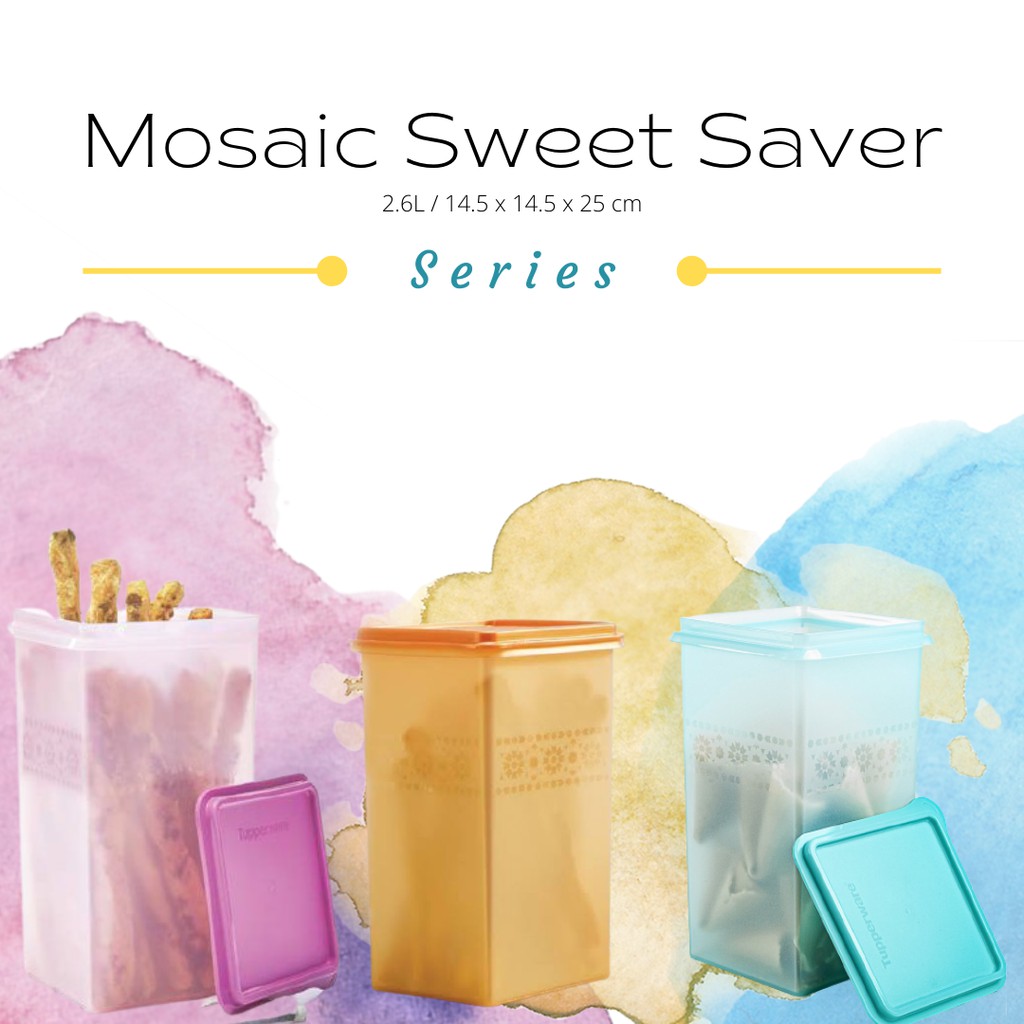 Mosaic Sweet Saver / Toples Tupperware Original Termurah