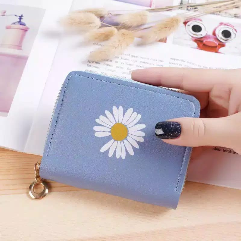 (FY) COD Dompet Import dompet Wanita Dompet Koin/kartu Dompet Wanita mini murah Motif Bunga Daisy